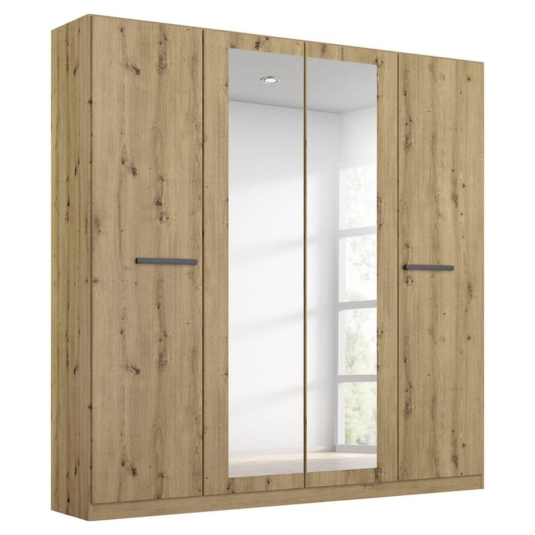 Rauch Modi 181cm 4 Door Wardrobe with Mirror - Artisan Oak