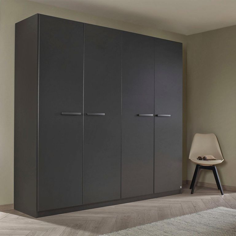 Rauch Modi 226cm 4 Door Wardrobe - Metallic Dark Grey