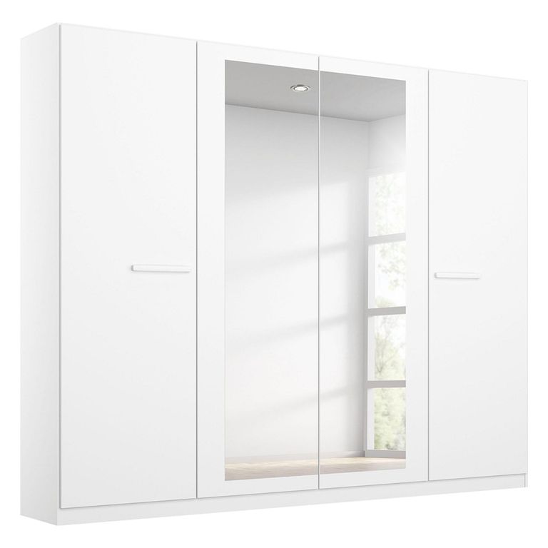 Rauch Modi 226cm 4 Door Wardrobe with Mirror - Alpine White