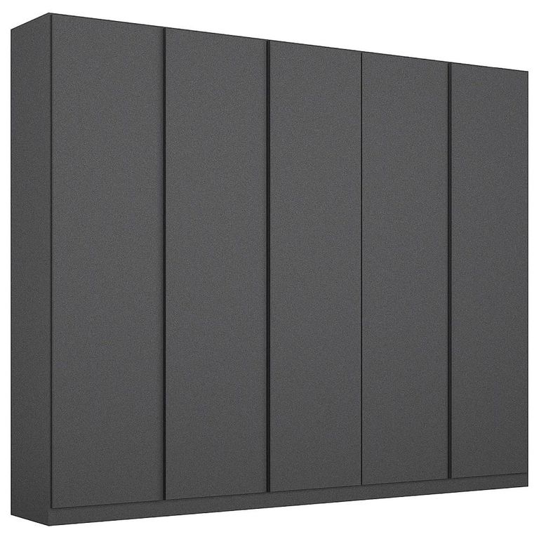 Rauch Monostar 226cm 5 Door Wardrobe - Metallic Dark Grey