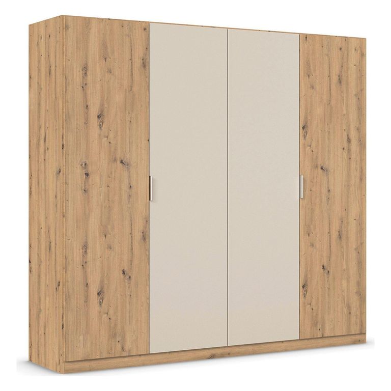 Rauch Monza 226cm 4 Door Wardrobe - Artisan Oak and Champagne