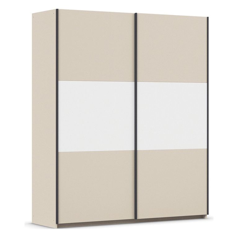 Rauch Neo 175cm 2 Door Sliding Wardrobe - Champagne and Alpine White