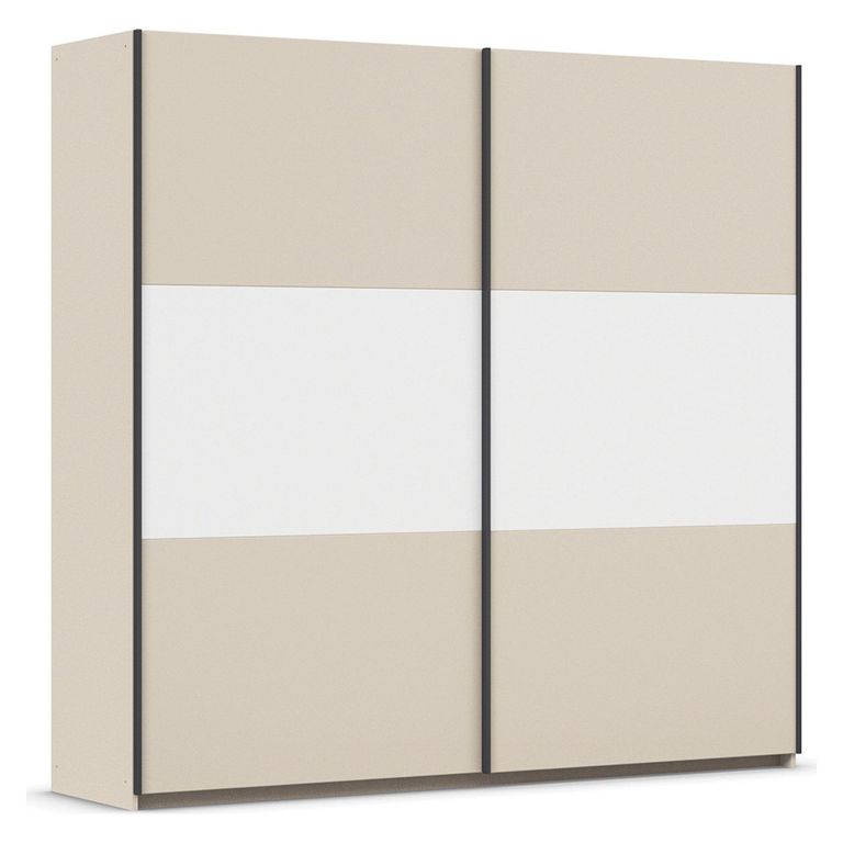 Rauch Neo 218cm 2 Door Sliding Wardrobe - Champagne and Alpine White