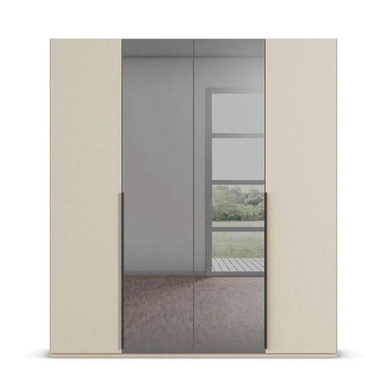 Rauch Paola 201cm 4 Door Wardrobe - Champagne and Grey Glass