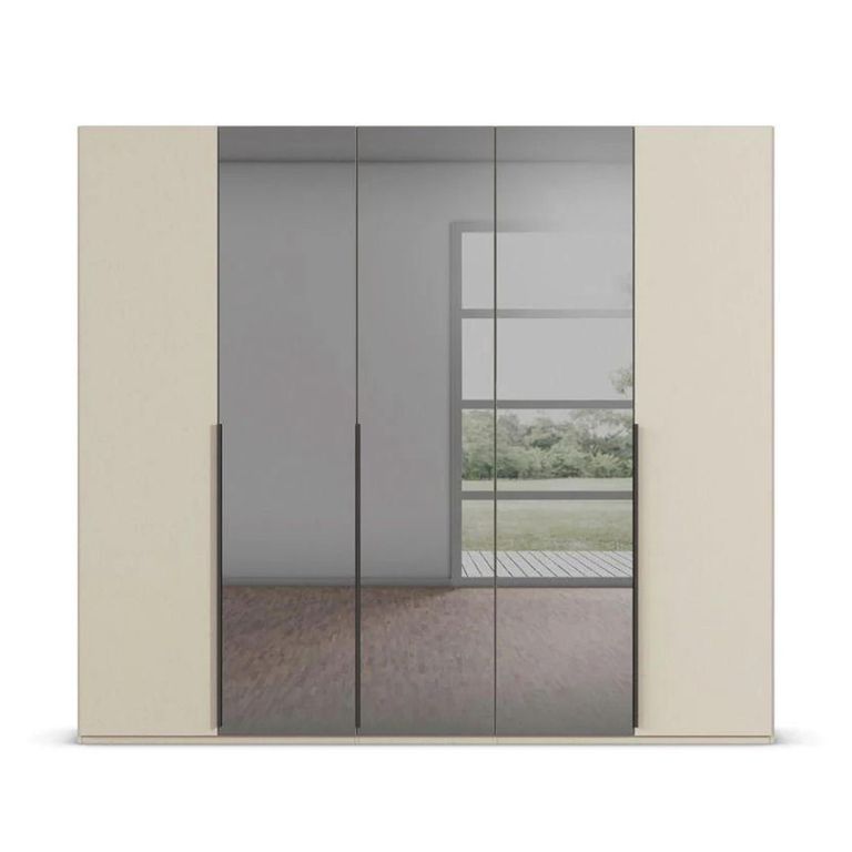 Rauch Paola 251cm 5 Door Wardrobe - Champagne and Grey Glass