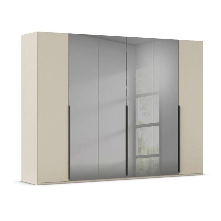 Rauch Paola 301cm 6 Door Wardrobe - Champagne and Grey Glass