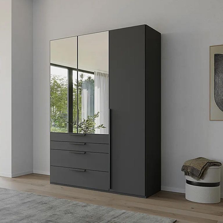 Purisma Wardrobe - 151cm - 3 Door - Combi - Graphite