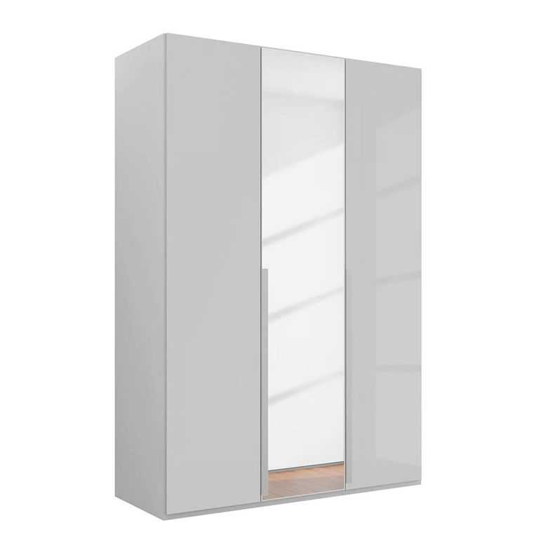 Rauch Purisma 151cm 3 Door Wardrobe with Mirror - Silk Grey Glass
