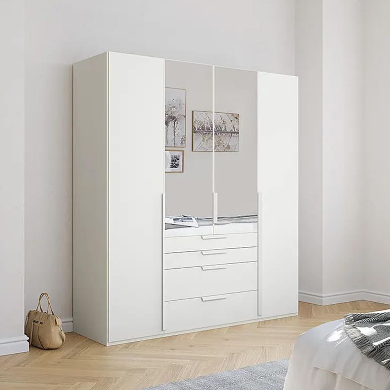 Purisma Wardrobe - 201cm - 4 Door - Combi - Alpine White