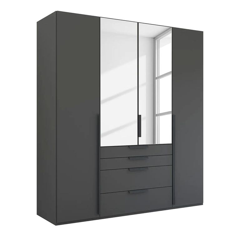 Purisma Wardrobe - 201cm - 4 Door - Combi - Graphite