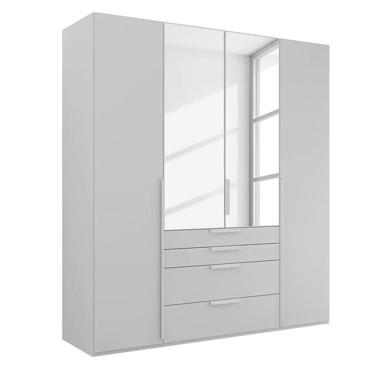 Purisma Wardrobe - 201cm - 4 Door - Combi - Silk Grey