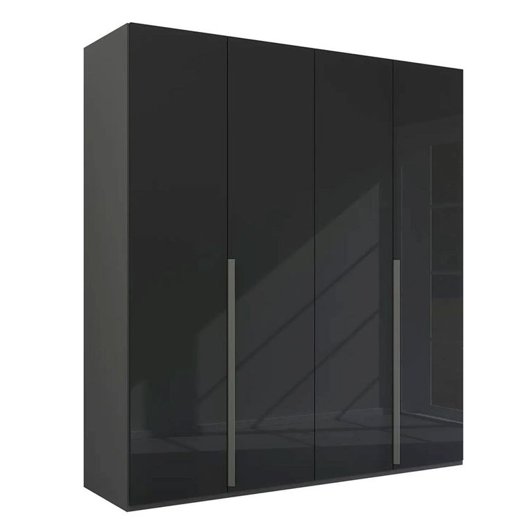 Rauch Purisma 201cm 4 Door Wardrobe - Graphite and Basalt Glass
