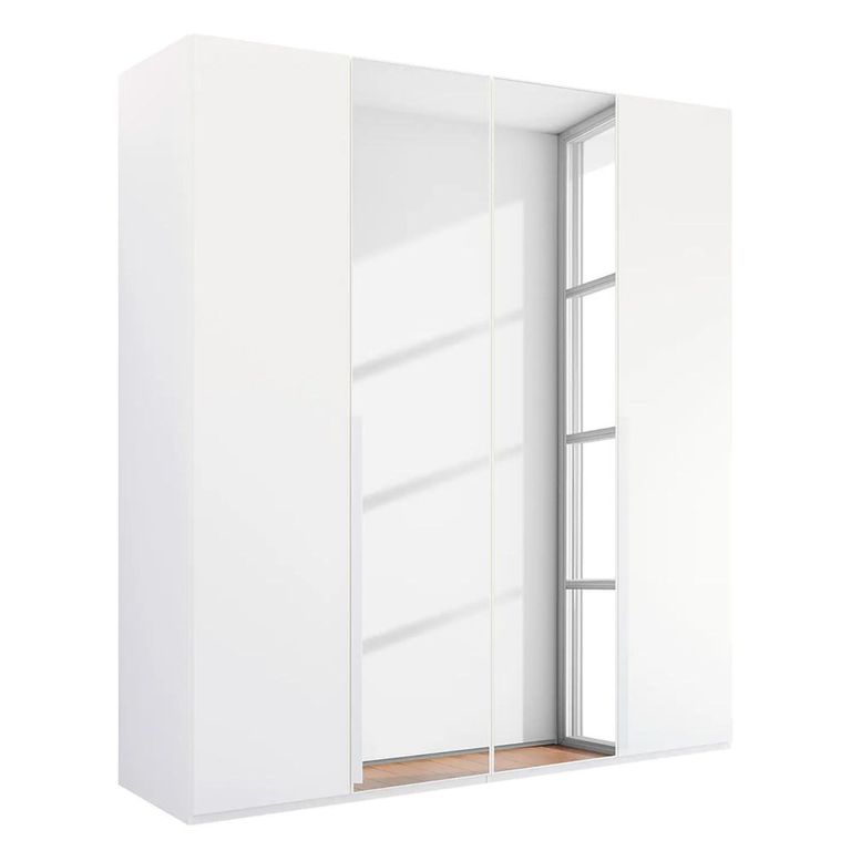 Rauch Purisma 201cm 4 Door Wardrobe with Mirror - Alpine White