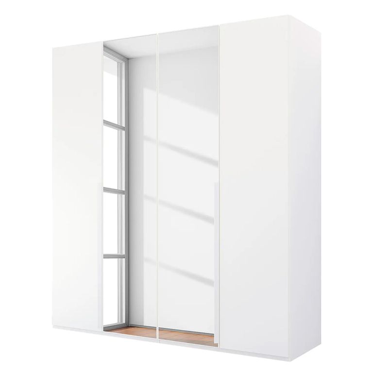 Rauch Purisma 201cm 4 Door Wardrobe with Mirror - Alpine White