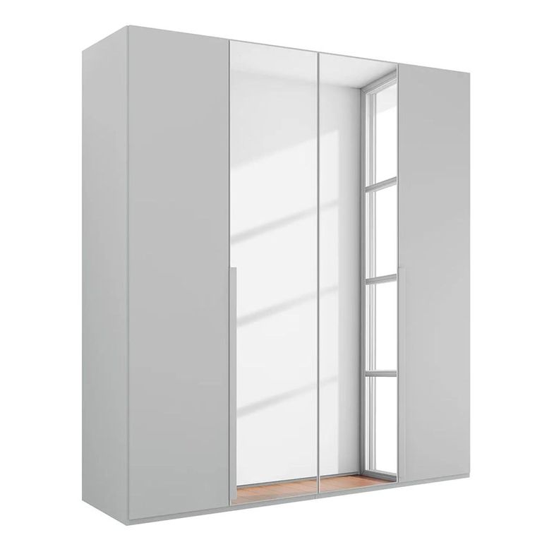 Rauch Purisma 201cm 4 Door Wardrobe with Mirror - Silk Grey