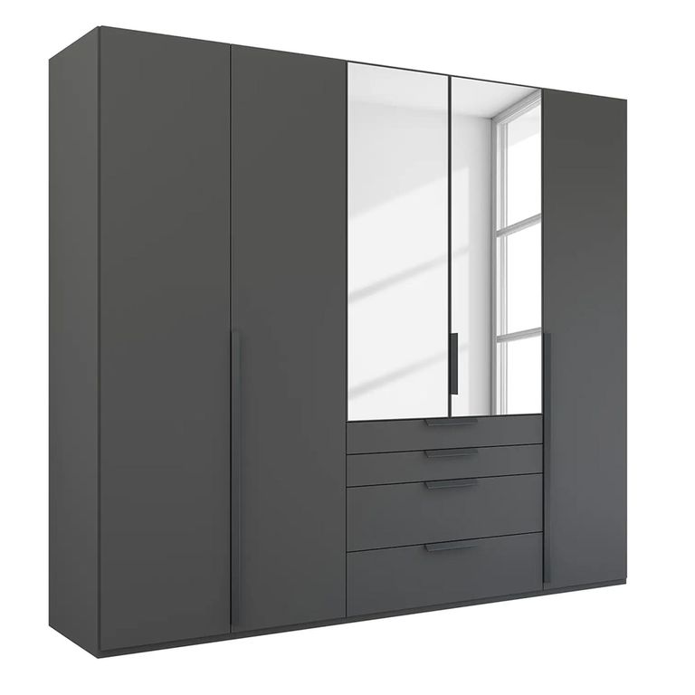 Purisma Wardrobe - 251cm - 5 Door - Combi - Graphite