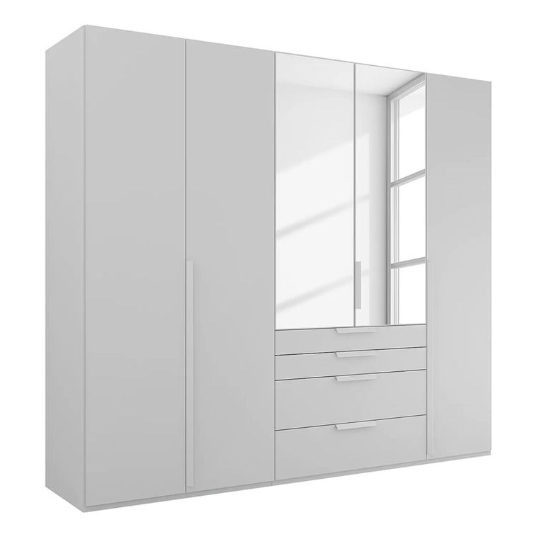 Purisma Wardrobe - 251cm - 5 Door - Combi - Silk Grey