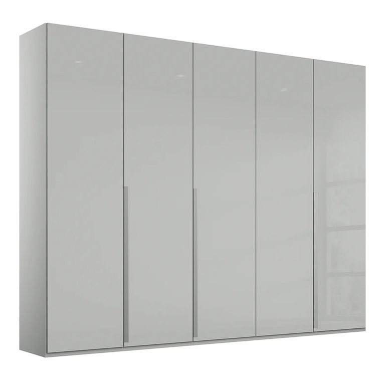 Rauch Purisma 251cm 5 Door Wardrobe - Silk Grey Glass
