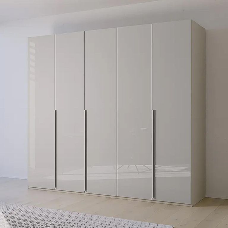 Rauch Purisma 251cm 5 Door Wardrobe - Silk Grey Glass