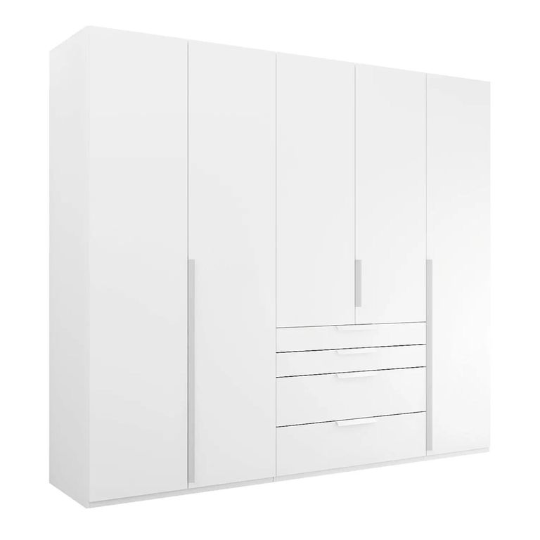 Rauch Purisma 251cm 5 Door Wardrobe with Drawer - Alpine White