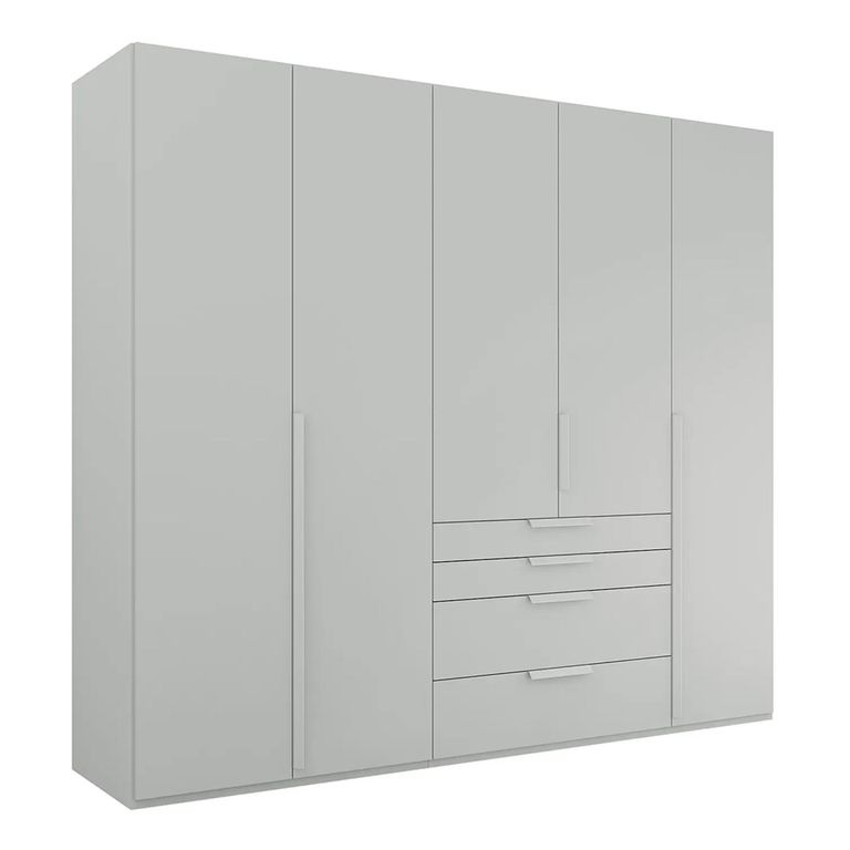 Rauch Purisma 251cm 5 Door Wardrobe with Drawer - Silk Grey