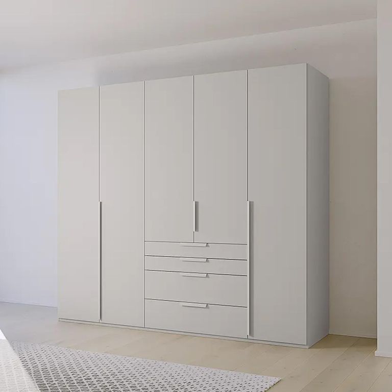 Rauch Purisma 251cm 5 Door Wardrobe with Drawer - Silk Grey