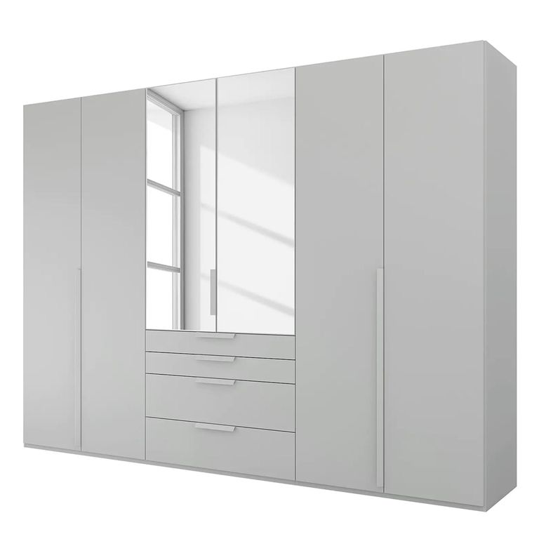 Purisma Wardrobe - 301cm - 6 Door - Combi - Silk Grey