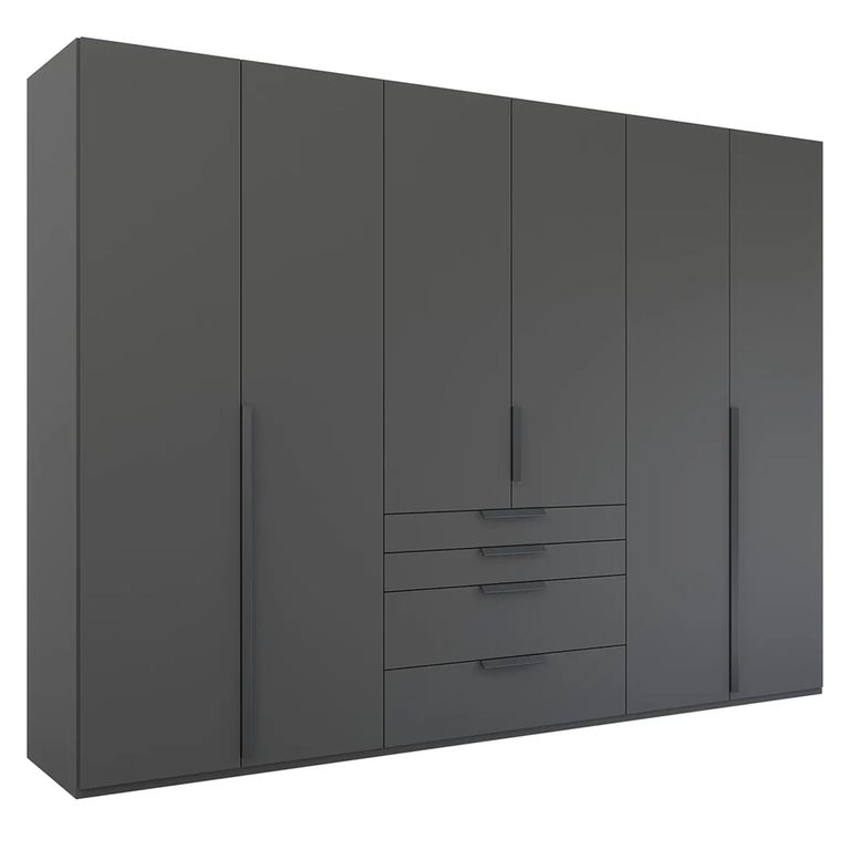 Rauch Purisma 301cm 6 Door Wardrobe with Drawer - Graphite