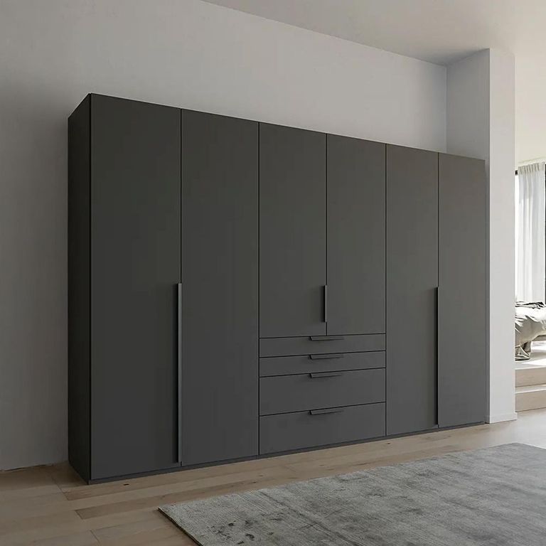 Rauch Purisma 301cm 6 Door Wardrobe with Drawer - Graphite