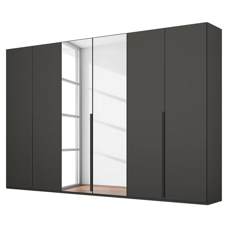 Rauch Purisma 301cm 6 Door Wardrobe with Mirror - Graphite