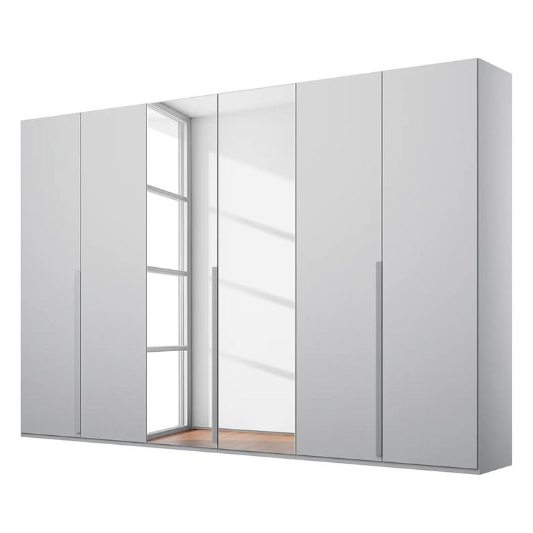 Rauch Purisma 301cm 6 Door Wardrobe with Mirror - Silk Grey