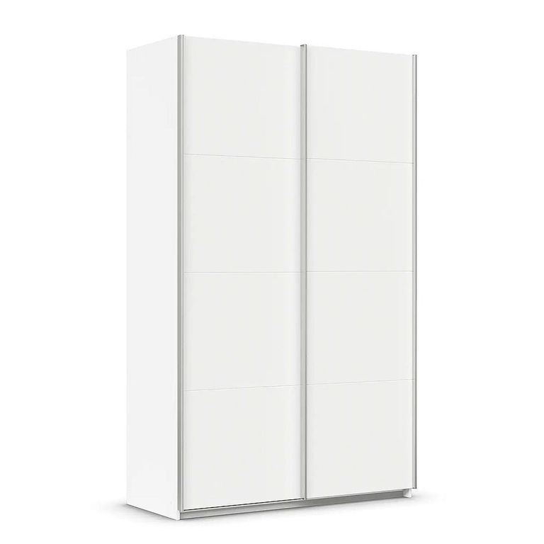 Quadra Sliding Wardrobe - 136cm - 2 Door - Alpine White