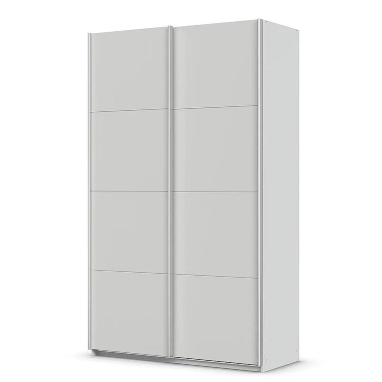 Quadra Sliding Wardrobe - 136cm - 2 Door - Silk Grey