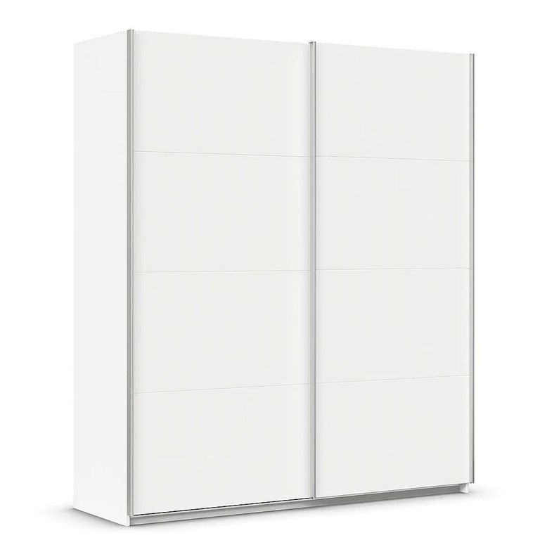 Quadra Sliding Wardrobe - 181cm - 2 Door - Alpine White