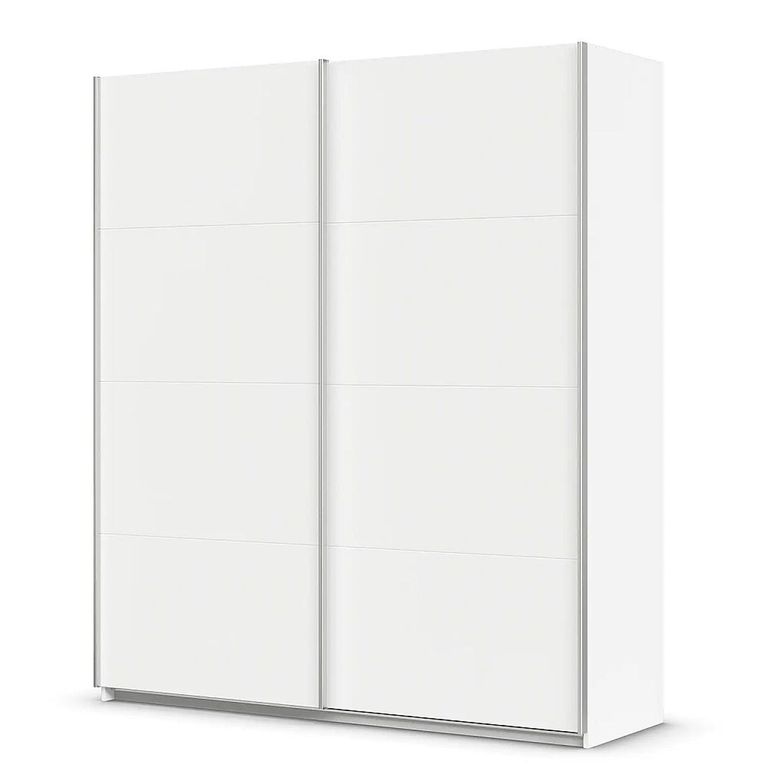 Quadra Sliding Wardrobe - 181cm - 2 Door - Alpine White