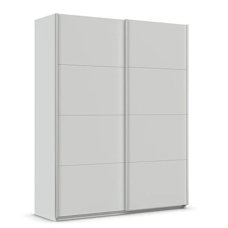 Quadra Sliding Wardrobe - 181cm - 2 Door - Silk Grey