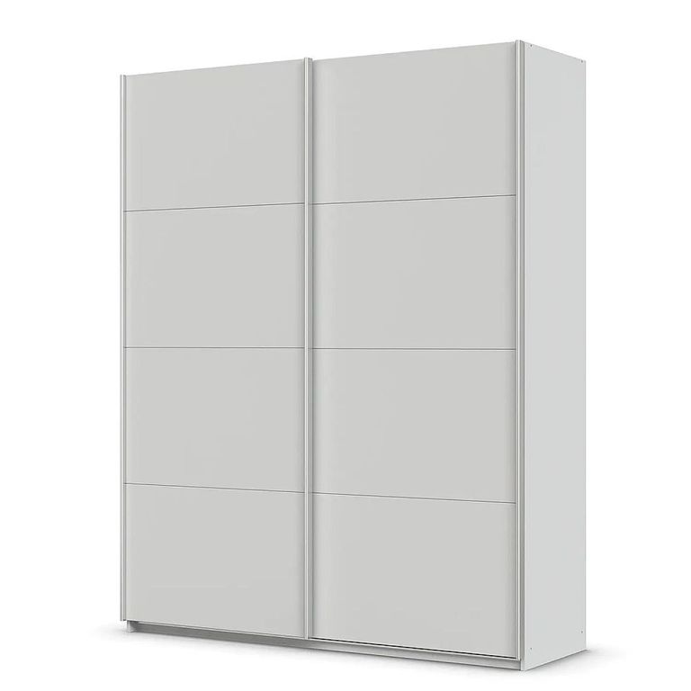 Quadra Sliding Wardrobe - 181cm - 2 Door - Silk Grey