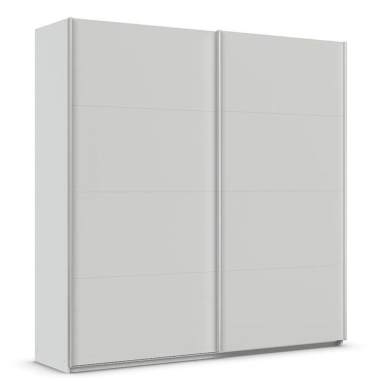 Quadra Sliding Wardrobe - 226cm - 2 Door - Silk Grey