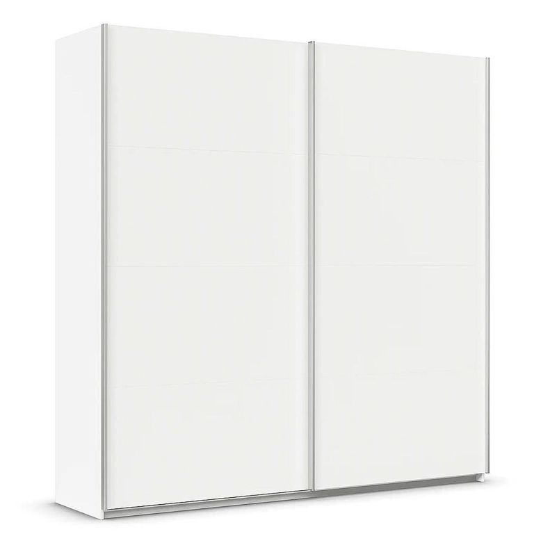 Quadra Sliding Wardrobe - 226cm - 2 Door - with Extras - Alpine White