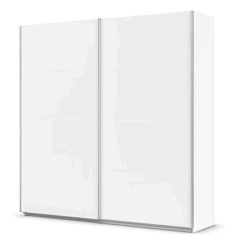 Quadra Sliding Wardrobe - 226cm - 2 Door - with Extras - Alpine White