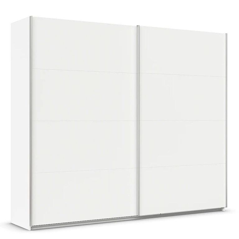 Quadra Sliding Wardrobe - 271cm - 2 Door - Alpine White