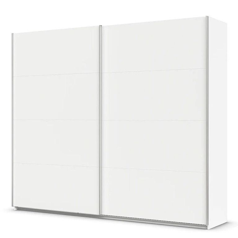 Quadra Sliding Wardrobe - 271cm - 2 Door - Alpine White