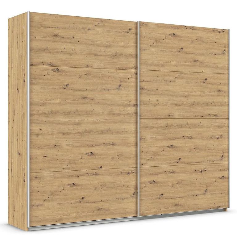 Quadra Sliding Wardrobe - 271cm - 2 Door - Artisan Oak