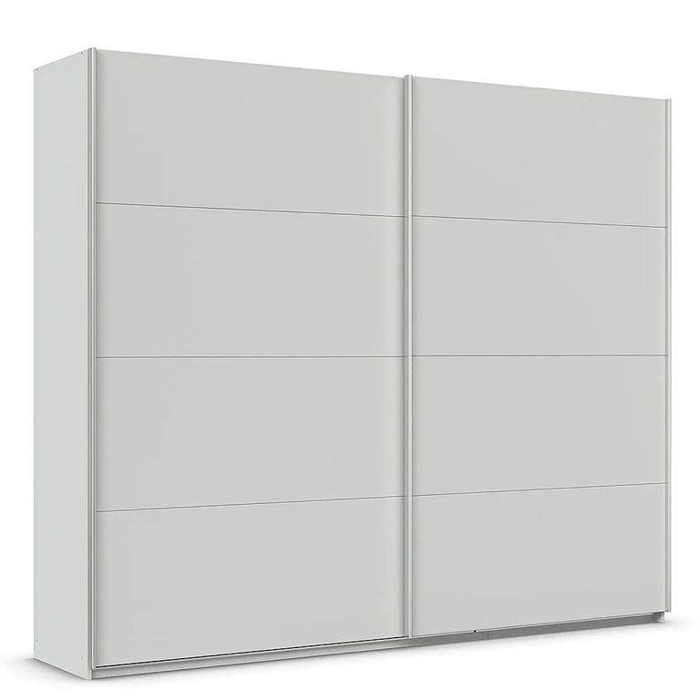 Quadra Sliding Wardrobe - 271cm - 2 Door - Silk Grey