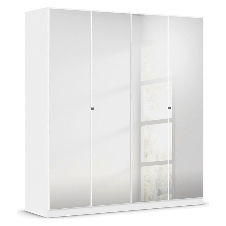 Rauch Reflect 181cm 4 Door Mirrored Wardrobe with Interior Division - Alpine White