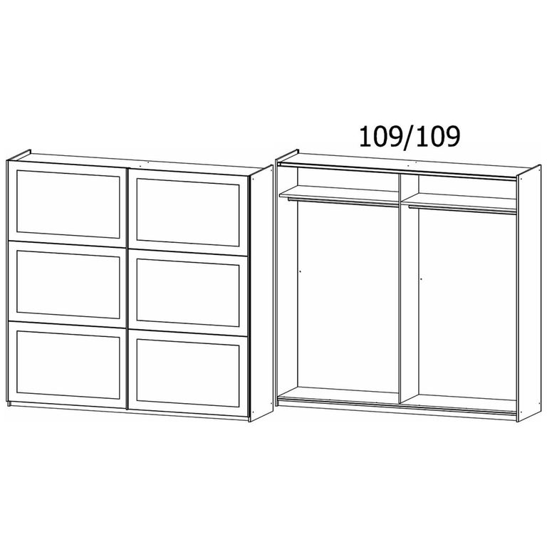 Rauch Ruja 218cm 2 Door Sliding Wardrobe - Alpine White