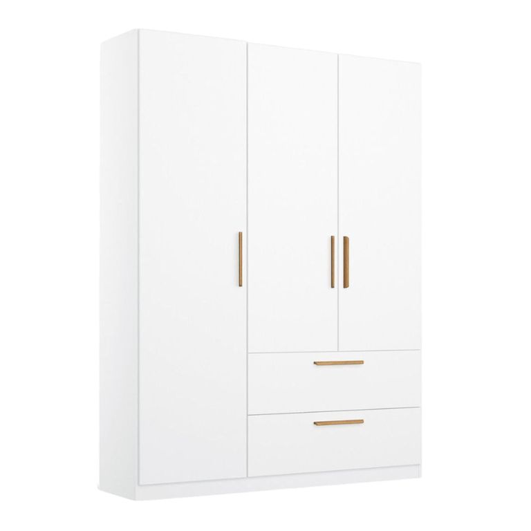 Rauch Skandi 136cm 3 Door Wardrobe with Drawer - Alpine White