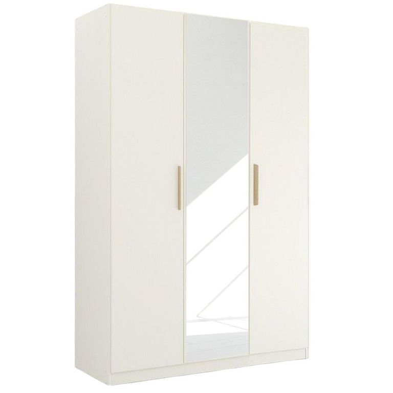 Rauch Skandi 136cm 3 Door Wardrobe with Mirror - Alpine White