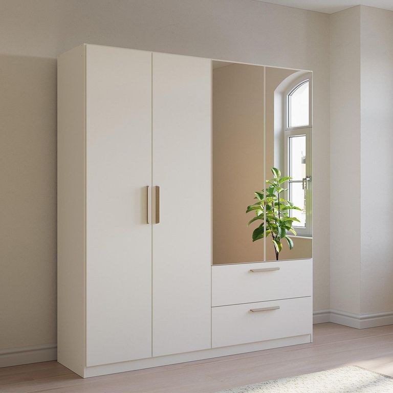 Skandi Wardrobe - 181cm - 4 Door - Combi - Alpine White