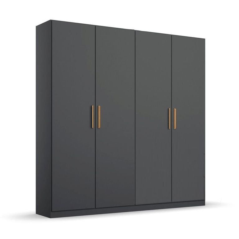 Rauch Skandi 181cm 4 Door Wardrobe - Metallic Dark Grey